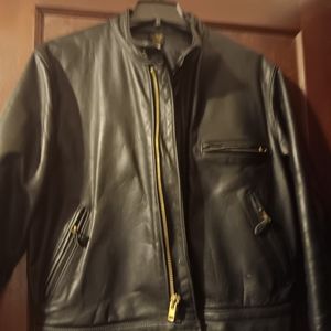 Champlain Leather Racer Jacket with Quilted Lining